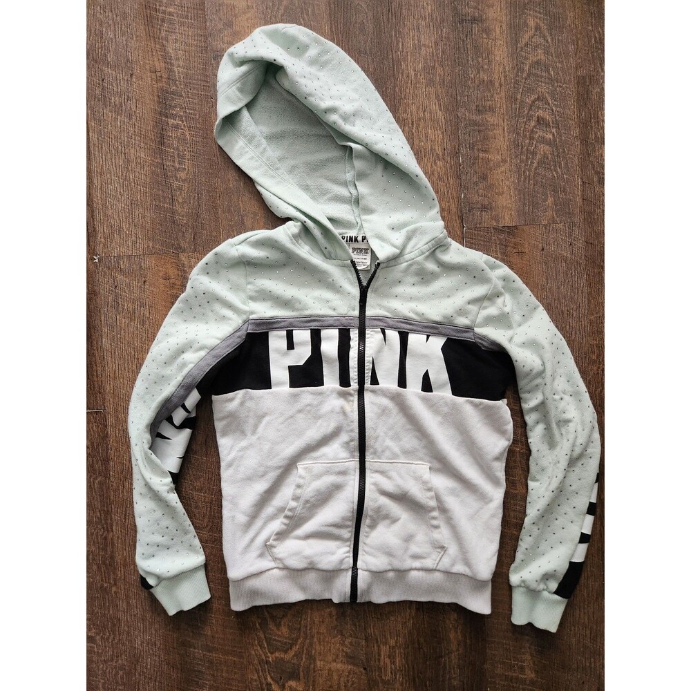 Womens S VS Pink studded hoodie